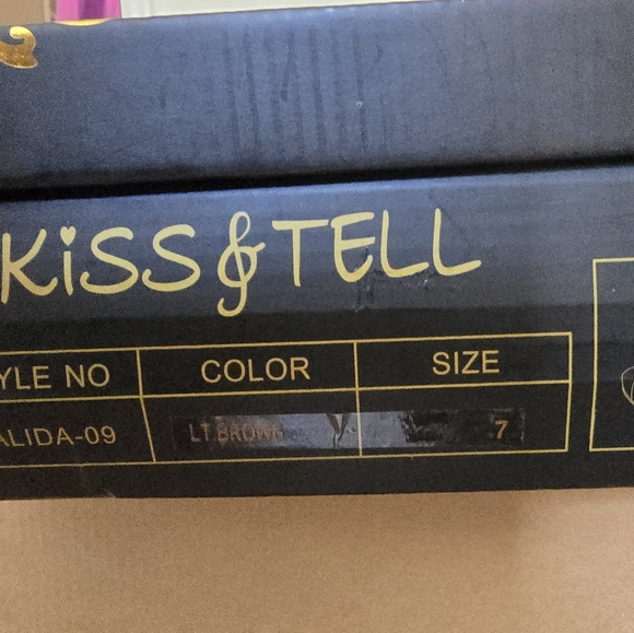 Kiss and Tell Calida-09 Colorblock Almond Toe Brown Bootie Boots - Picture 2 of 3